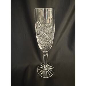 Tall Crystal Cut Glass Champagne Flute